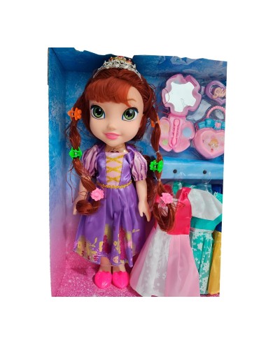 Muñeca Violeta Corona Princesa Vestidos Accesorios Juguete