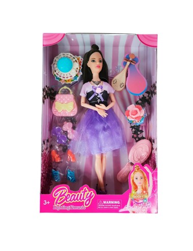 Muñeca Vestido Accesorios Belleza Violin Juguete Niñas