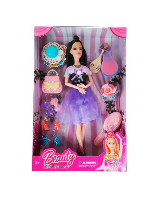Muñeca Vestido Accesorios Belleza Violin Juguete Niñas