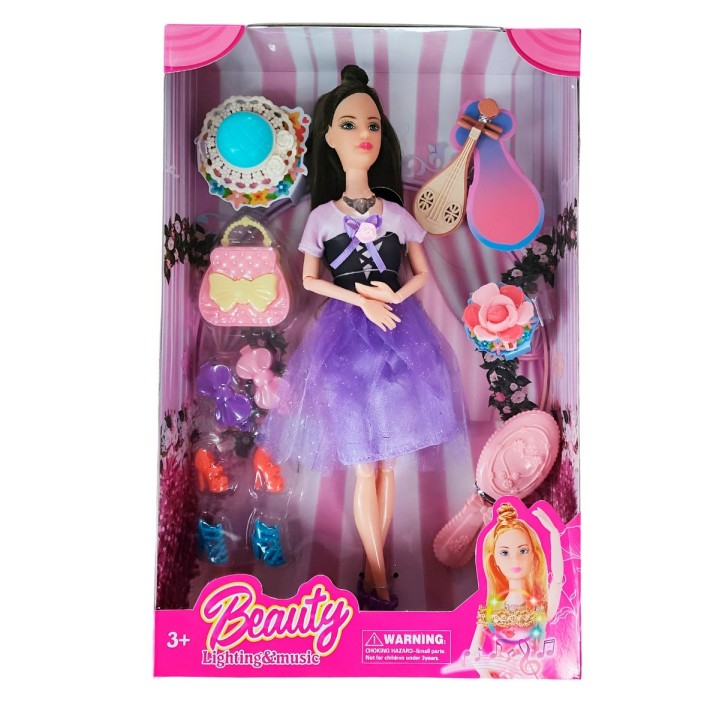Muñeca Vestido Accesorios Belleza Violin Juguete Niñas