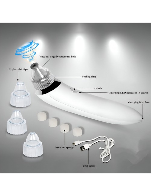 Eliminador Extractor Puntos Y Espinillas Facial Recargable