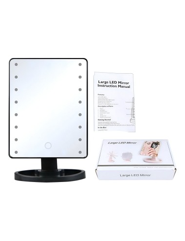 Espejo Con Luces Para Maquillaje Portable + Baterias