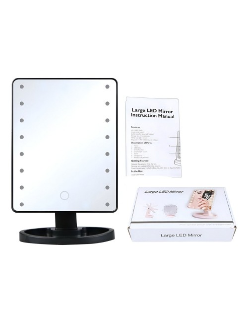 Espejo Con Luces Para Maquillaje Portable + Baterias