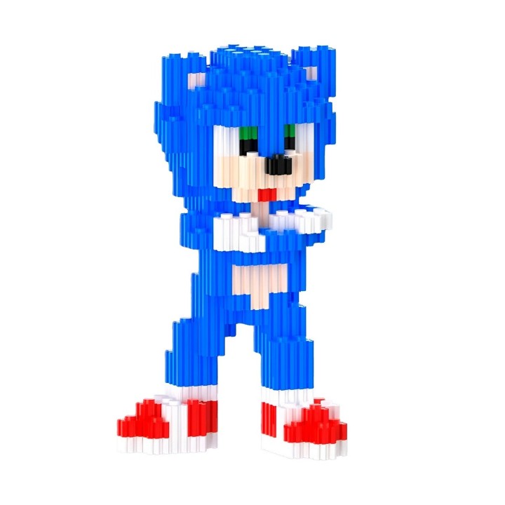 Anime Sonic Azul Juguete Armable Armatodo Construcción Niños