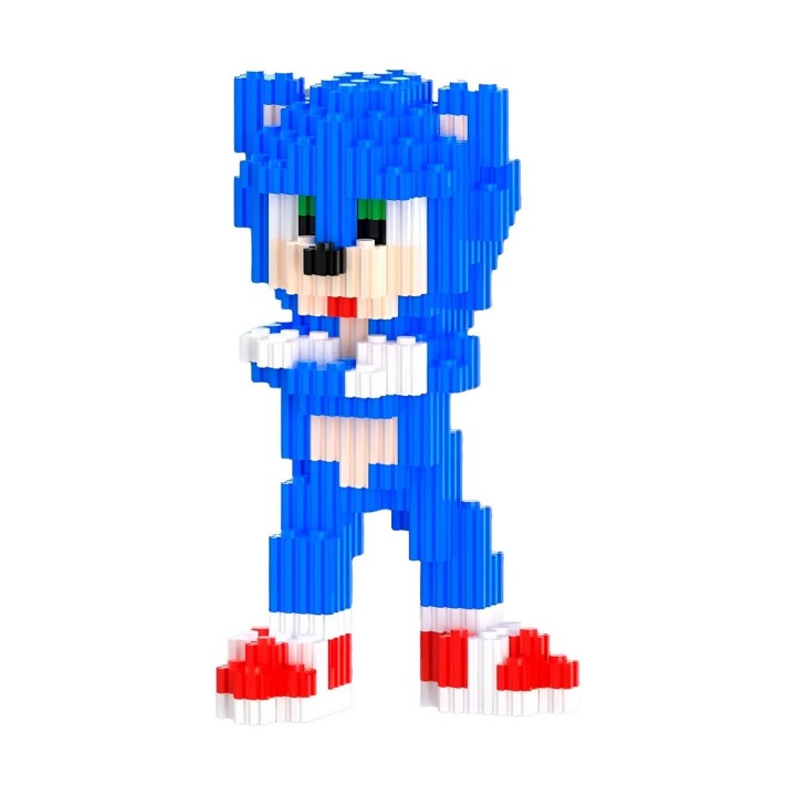 Anime Sonic Azul Juguete Armable Armatodo Construcción Niños