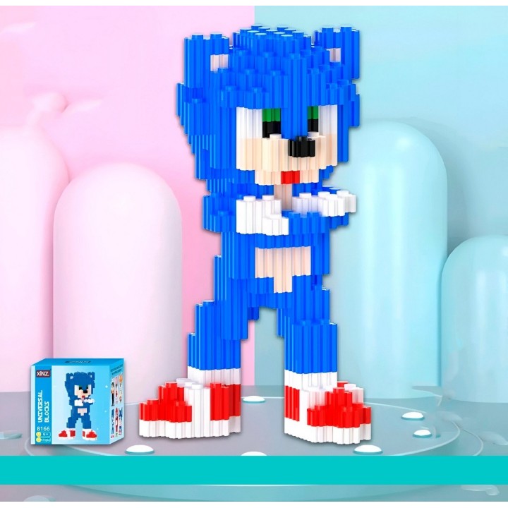 Anime Sonic Azul Juguete Armable Armatodo Construcción Niños