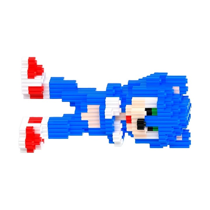 Anime Sonic Azul Juguete Armable Armatodo Construcción Niños
