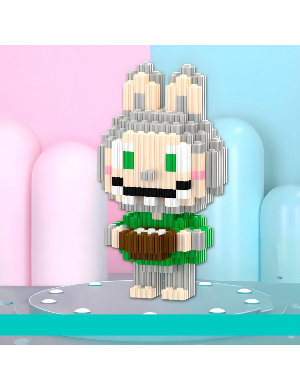 Labubu Gris Juguete Armable Armatodo Construcción