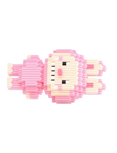 Labubu Rosa Juguete Armable Armatodo Construcción