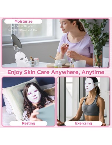 Mascara Facial Led 7 Colores Recargable Portable