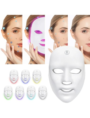 Mascara Facial Led 7 Colores Recargable Portable