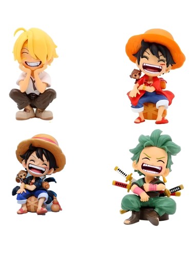Figura Coleccionable Anime One Piece X 4 Personajes