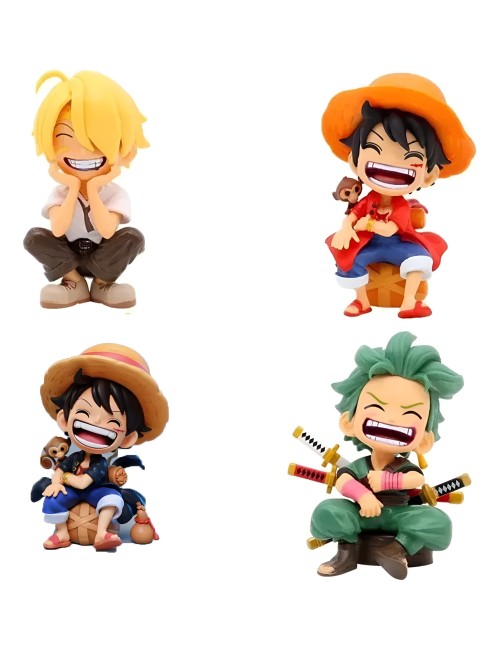 Figura Coleccionable Anime One Piece X 4 Personajes