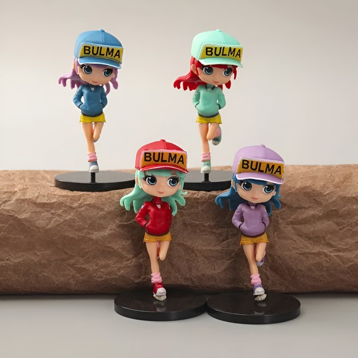 Figura Coleccionable Anime Dragon Ball Z Chibi De Bulma X 4