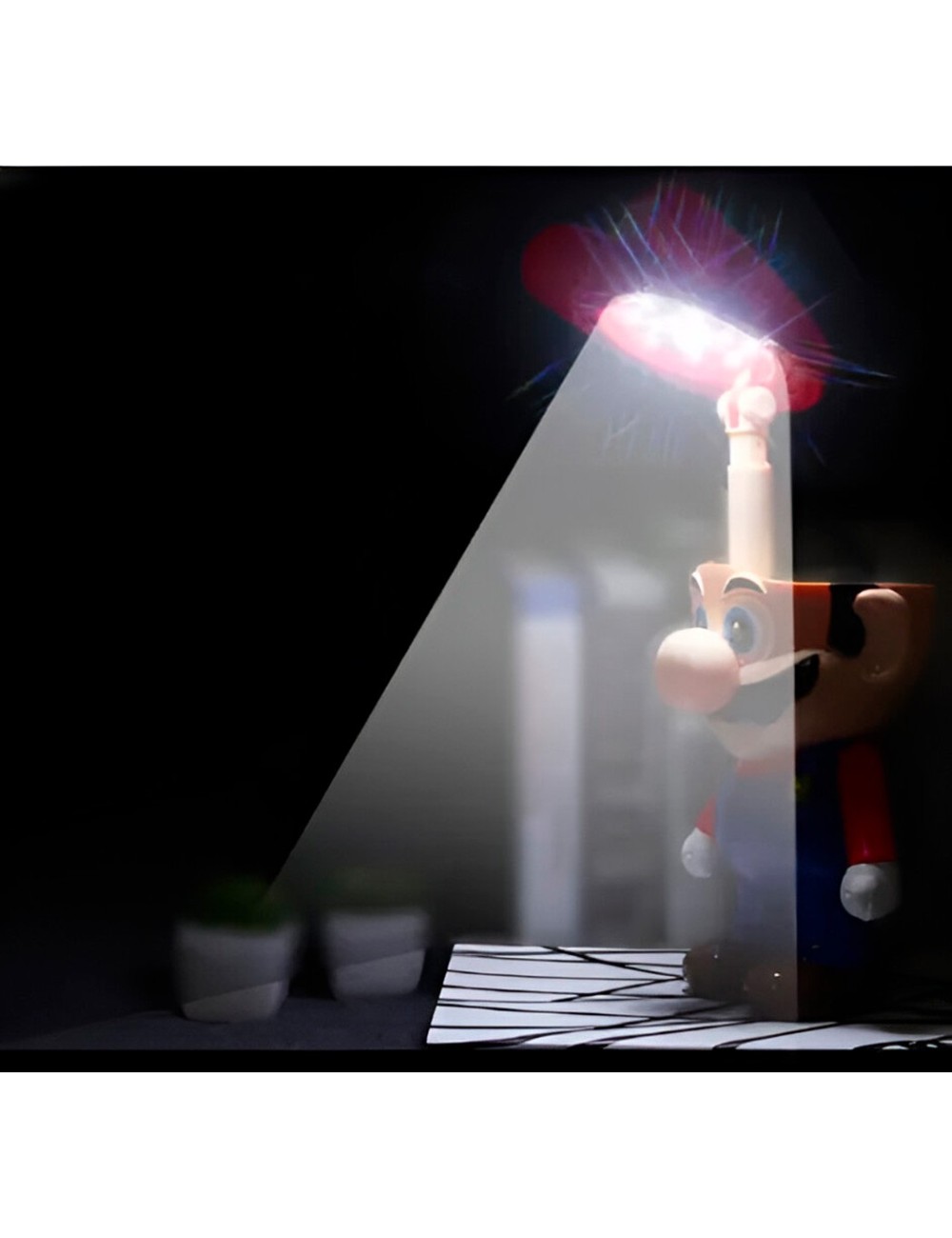 Lampara Mesa De Noche Super Mario Bros Recargable