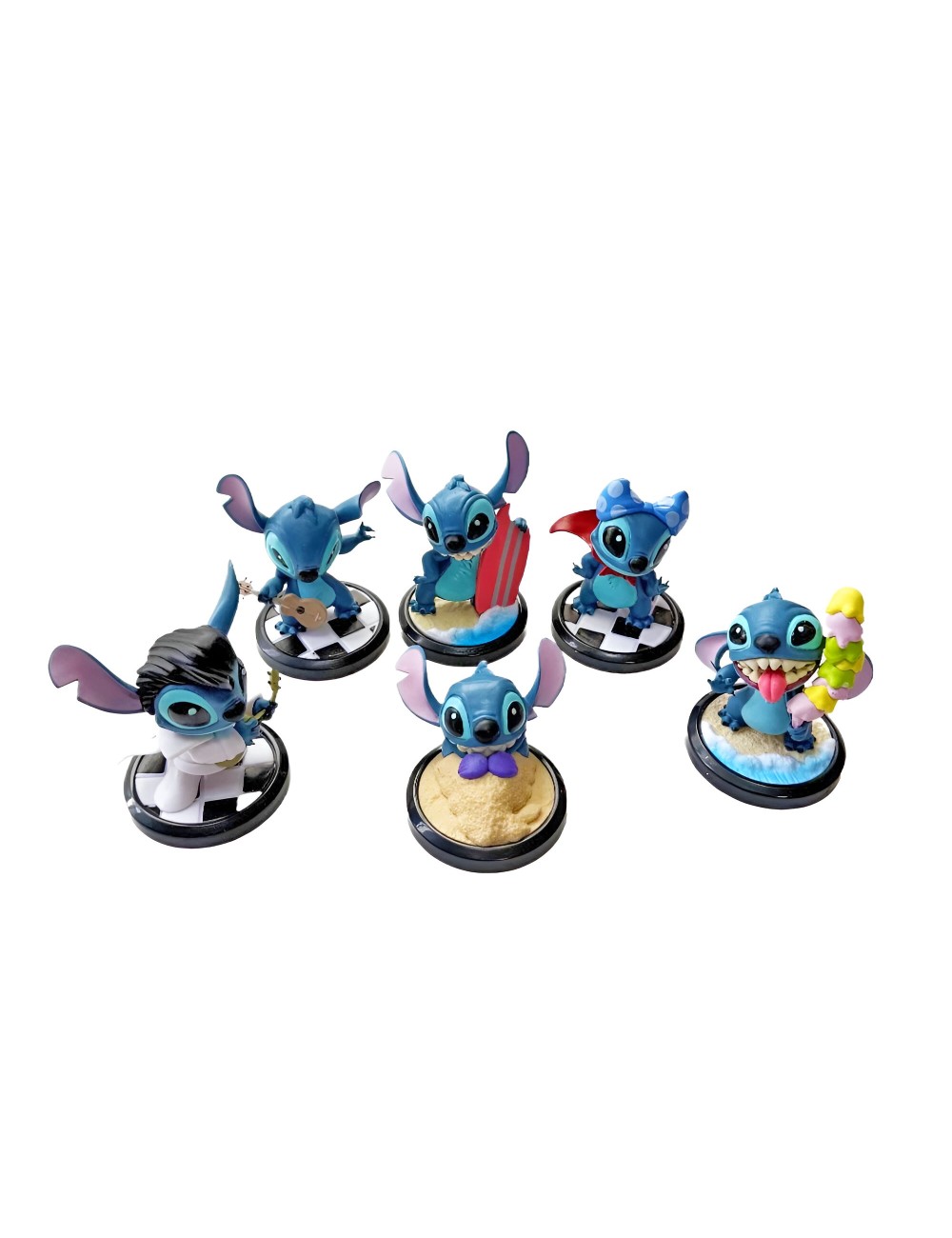 Figura Coleccionable Stitch Posiciones X 6 Unidades