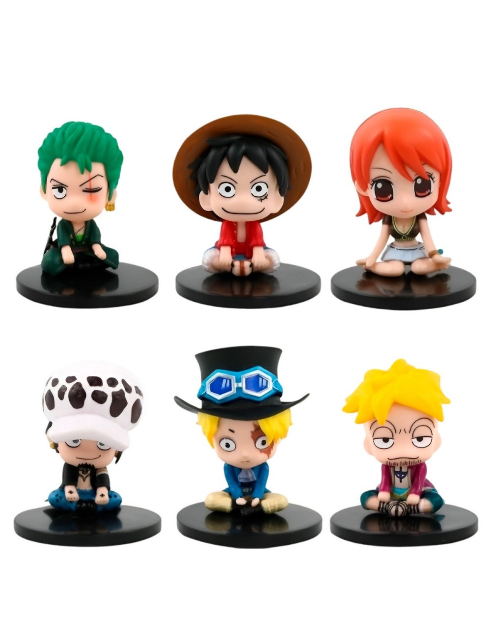 Figura Coleccionable Mini Monkey D. Luffy X 6 Personajes