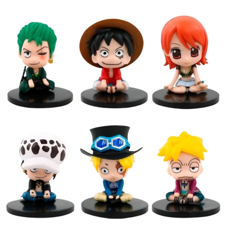 Figura Coleccionable Mini Monkey D. Luffy X 6 Personajes