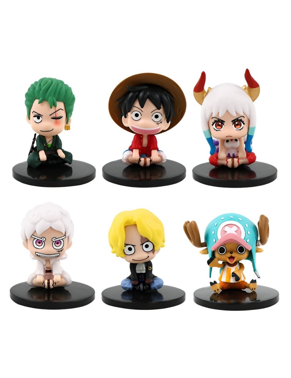 Figura Coleccionable Mini Monkey Luffy X 6 Personajes