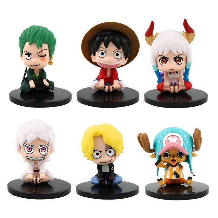 Figura Coleccionable Mini Monkey Luffy X 6 Personajes