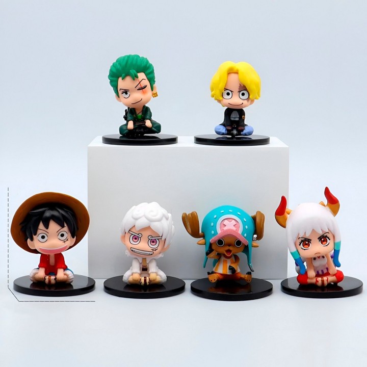 Figura Coleccionable Mini Monkey Luffy X 6 Personajes