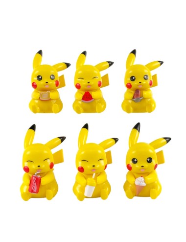 Figura Coleccionable Pokemon Pikachu Comiendo X 6 Unidades