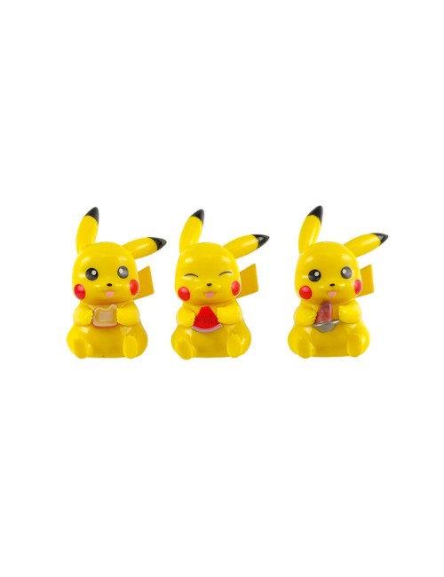 Figura Coleccionable Pokemon Pikachu Comiendo X 6 Unidades