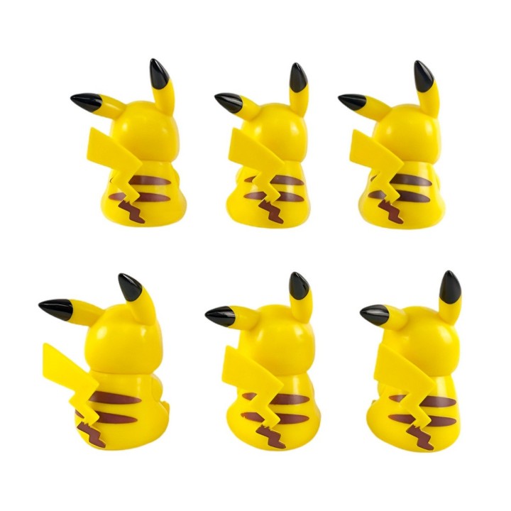 Figura Coleccionable Pokemon Pikachu Comiendo X 6 Unidades