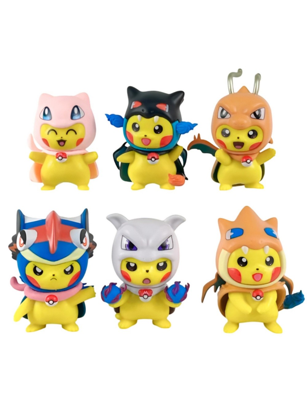 Figura Coleccionable Pokemon Pikachu Disfraz X 6 Unidades