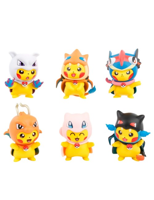 Figura Coleccionable Pokemon Pikachu Disfraz X 6 Unidades