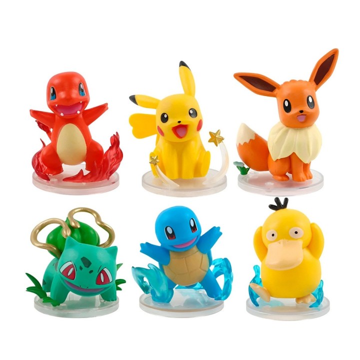 Figura Coleccionable Pokemon Pikachu Personajes X 6 Unidades