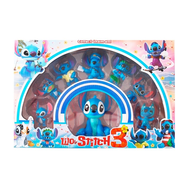 Figura Coleccionable Set Stitch X 8 Unidades