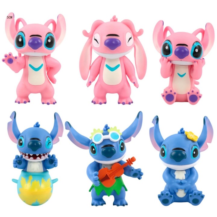 Figura Coleccionable Angel Stitch X 6 Unidades