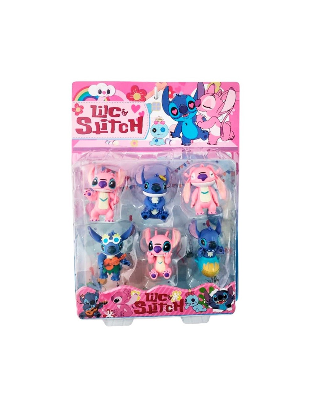 Figura Coleccionable Angel Stitch X 6 Unidades