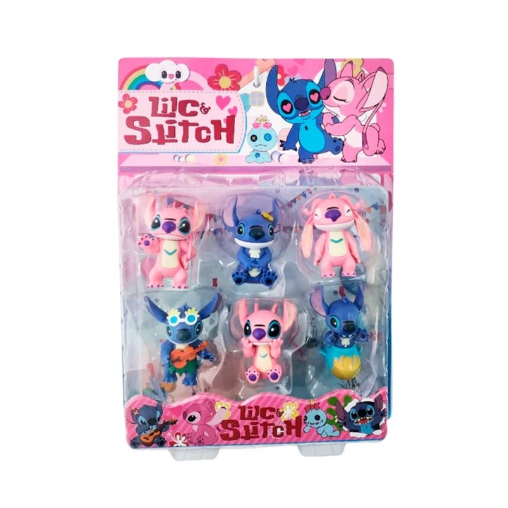 Figura Coleccionable Angel Stitch X 6 Unidades