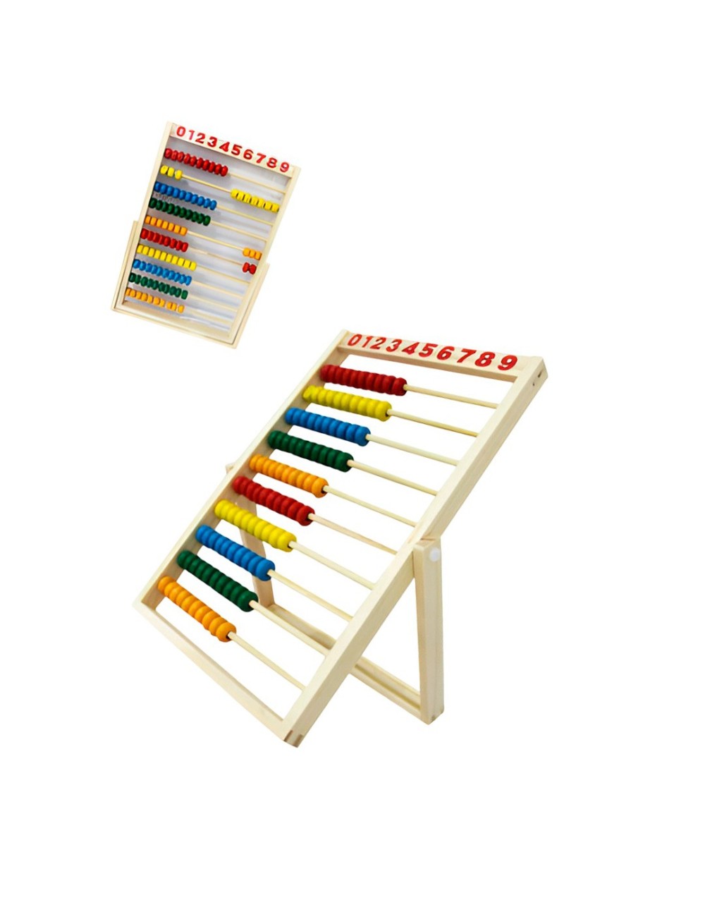 Abaco Aprendizaje Matematica Numeros En Madera Interactivo