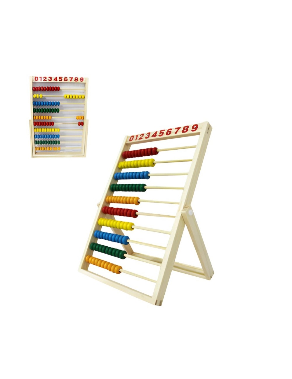 Abaco Aprendizaje Matematica Numeros En Madera Interactivo