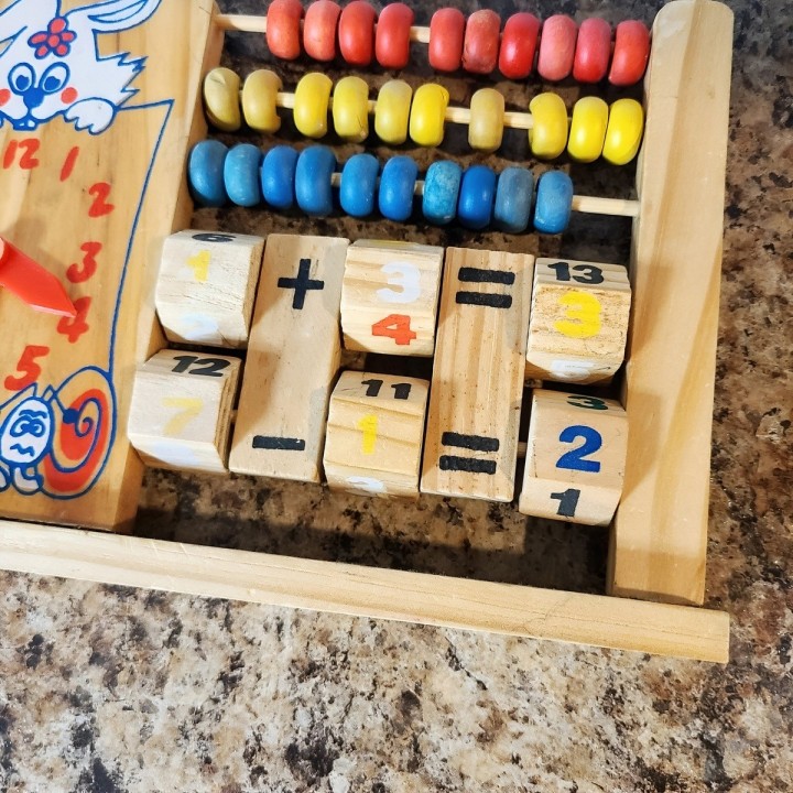 Abaco Juego De Madera Operaciones Matematica Aprendizaje