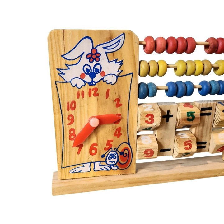Abaco Juego De Madera Operaciones Matematica Aprendizaje
