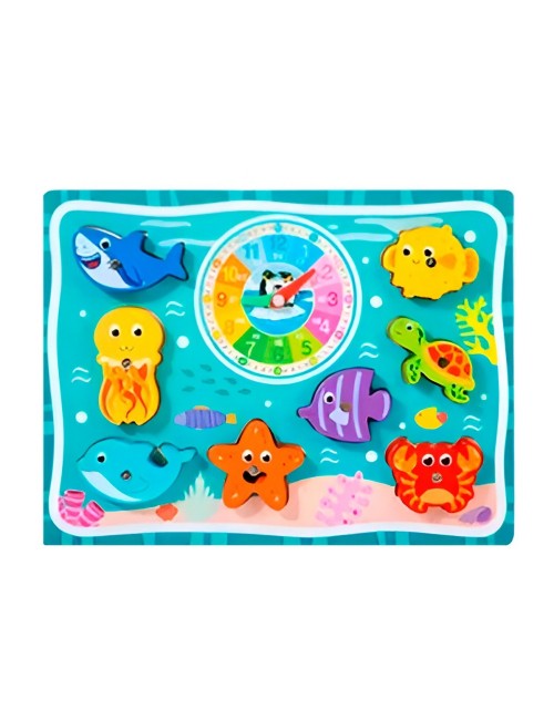Juego De Madera 2 En 1 Pesca Didactico Figura Y Tablero