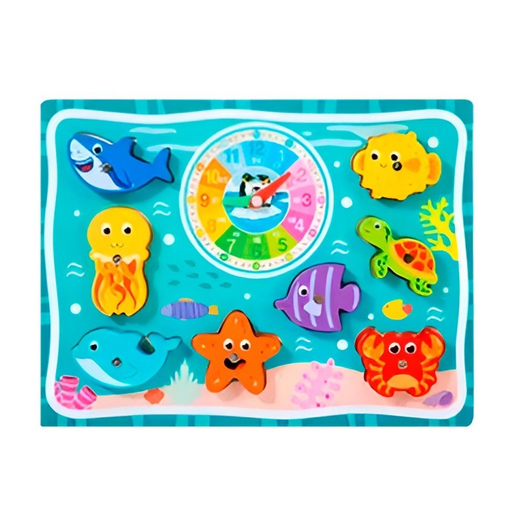 Juego De Madera 2 En 1 Pesca Didactico Figura Y Tablero