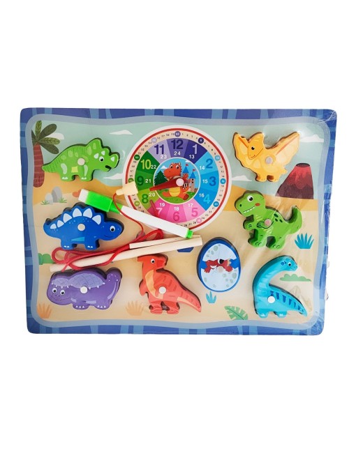 Juego De Madera 2 En 1 Pesca Didactico Figura Y Tablero