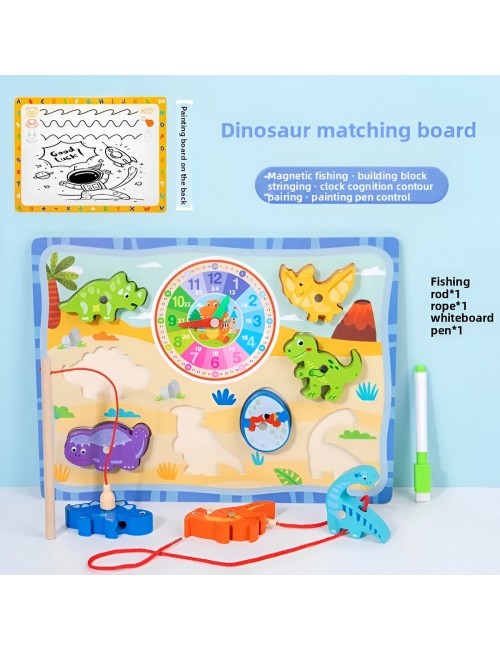 Juego De Madera 2 En 1 Pesca Didactico Figura Y Tablero