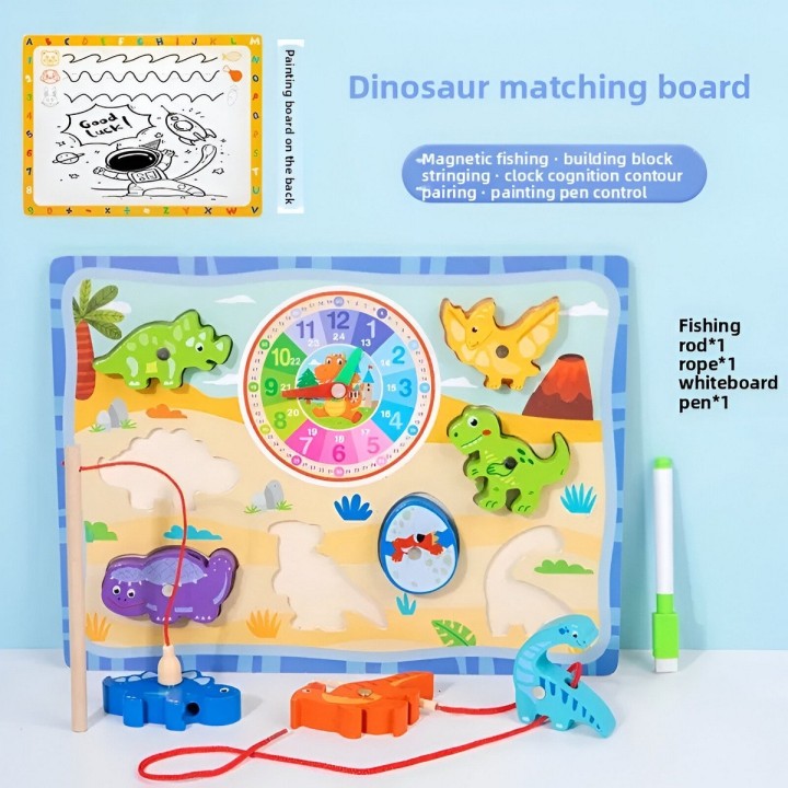 Juego De Madera 2 En 1 Pesca Didactico Figura Y Tablero