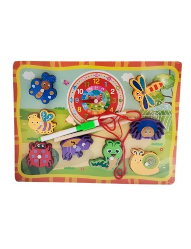 Juego De Madera 2 En 1 Pesca Didactico Figura Y Tablero