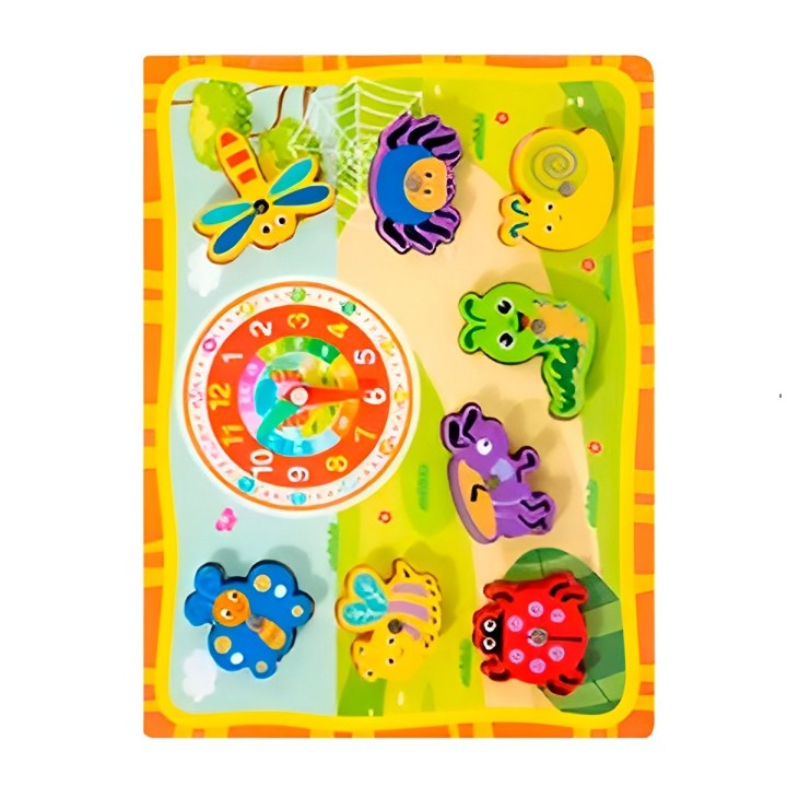 Juego De Madera 2 En 1 Pesca Didactico Figura Y Tablero