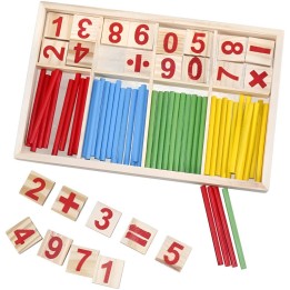 Juego De Madera Aprendizaje Matematica Operaciones Colores