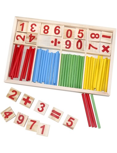 Juego De Madera Aprendizaje Matematica Operaciones Colores