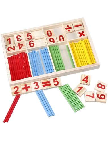Juego De Madera Aprendizaje Matematica Operaciones Colores