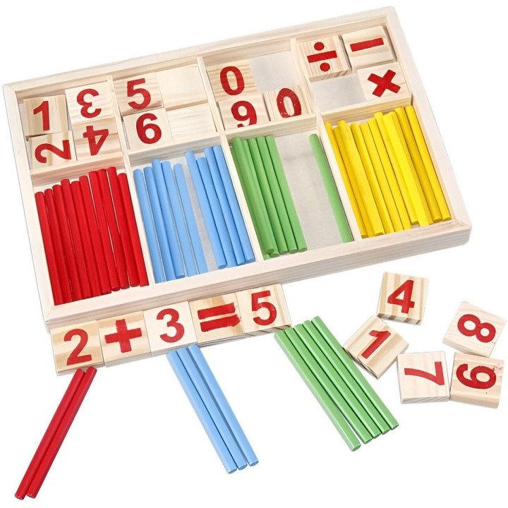 Juego De Madera Aprendizaje Matematica Operaciones Colores
